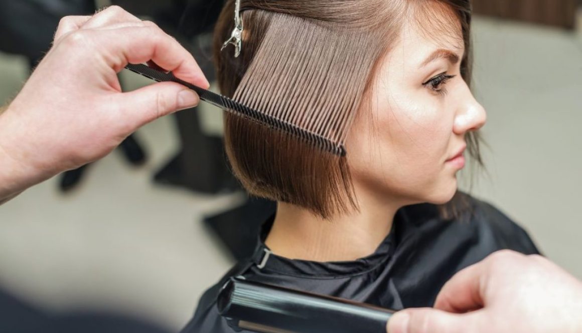The woman wants a new hairstyle with a bixie haircut.